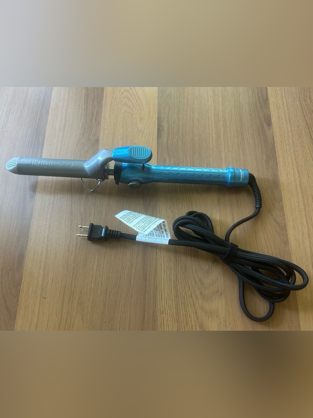 BaBylissPRO Nano Titanium 1” Spring Curling Iron Blue Excellent Condition